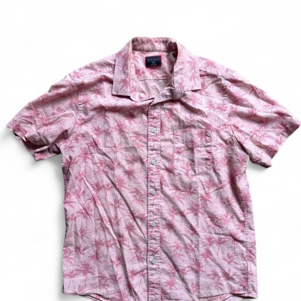 Untuckit Men's Pink and Red Shirt